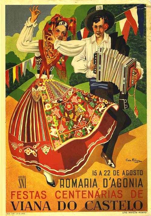 Cartaz Romaria d' Agonia<br>Festas Centenárias de Viana do Castelo (1948)